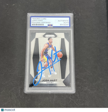 Josh Hart 2017-18 Panini Prizm Rookie Card#282 Signed Card PSA Autographed