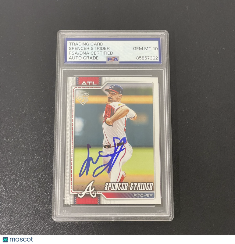2026 Topps 75 #79 Spencer Strider Signed Card Auto 10 PSA Slabbed Atlanta Braves