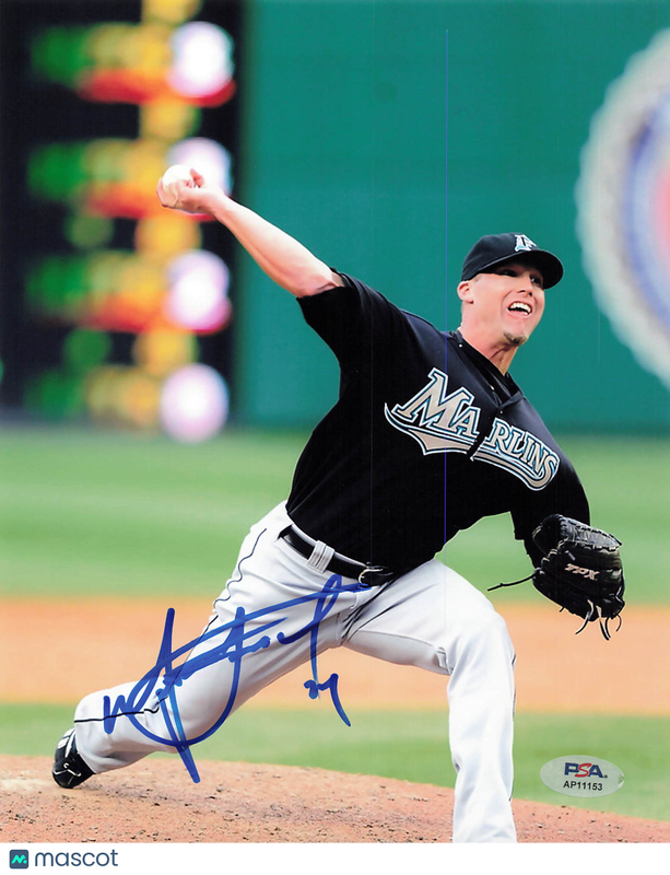 Matt Lindstrom Florida Marlins Signed 8x10 Photo PSA