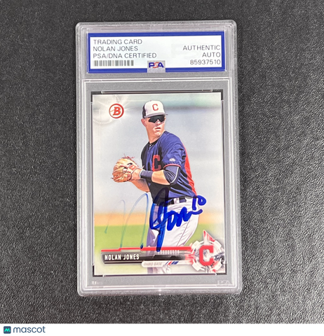 2017 Topps Bowman Prospects #BP69 Nolan Jones Signed Card Auto PSA Slabbed India