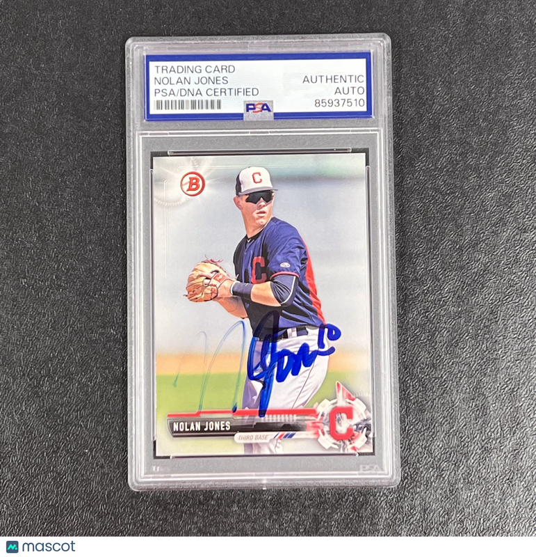 2017 Topps Bowman Prospects #BP69 Nolan Jones Signed Card Auto PSA Slabbed India
