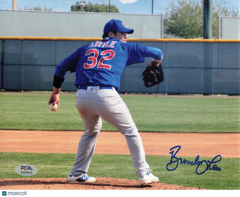 Brendon Little Chicago Cubs Signed 8x10 Photo PSA