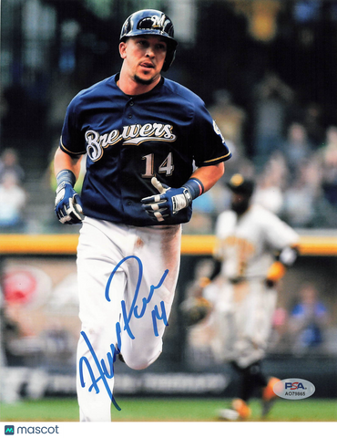 Milwaukee Brewers Hernan Perez Signed 8x10 Photo PSA