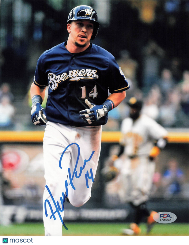 Milwaukee Brewers Hernan Perez Signed 8x10 Photo PSA