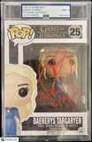 Emilia Clarke signed  Daenerys Targaryen Funko Pop #25 Encapsulated PSA Auto 9