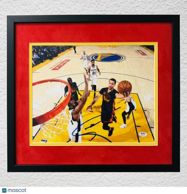 Stephen Curry Golden State Warriors Signed 11x14 Custom Framed Photo PSA