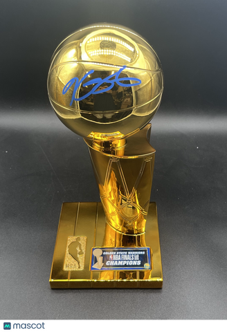 Kevin Durant Signed 12" Replica Larry O'Brien Trophy BAS Golden State Warriors
