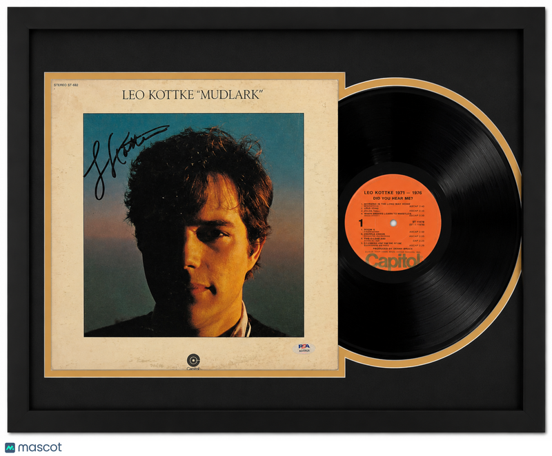 Leo Kottke Signed Mudlark Custom Framed Vinyl Album PSA Auth