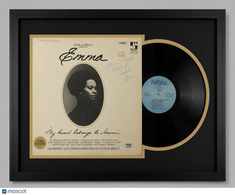 Emma Veary Signed My Heart Belongs to Hawaii Custom Framed Vinyl Album PSA