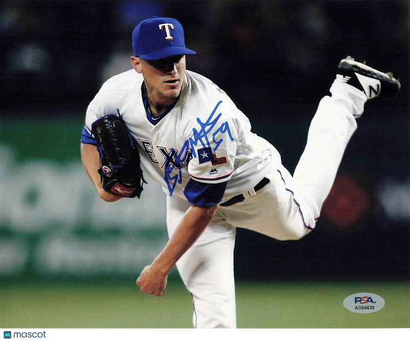 Brett Martin Texas Rangers Signed Basketball 8x10 Photo PSA
