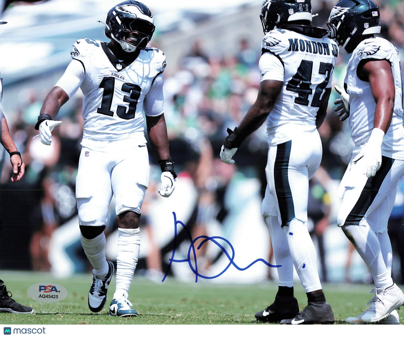 Azeez Ojulari Signed Philadelphia Eagles Football 8x10 Photo PSA Autographed