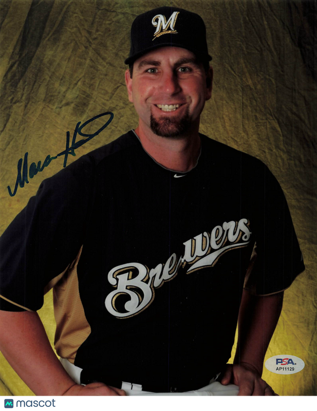 Marcus Hanel Milwaukee Brewers Signed 8x10 Photo PSA