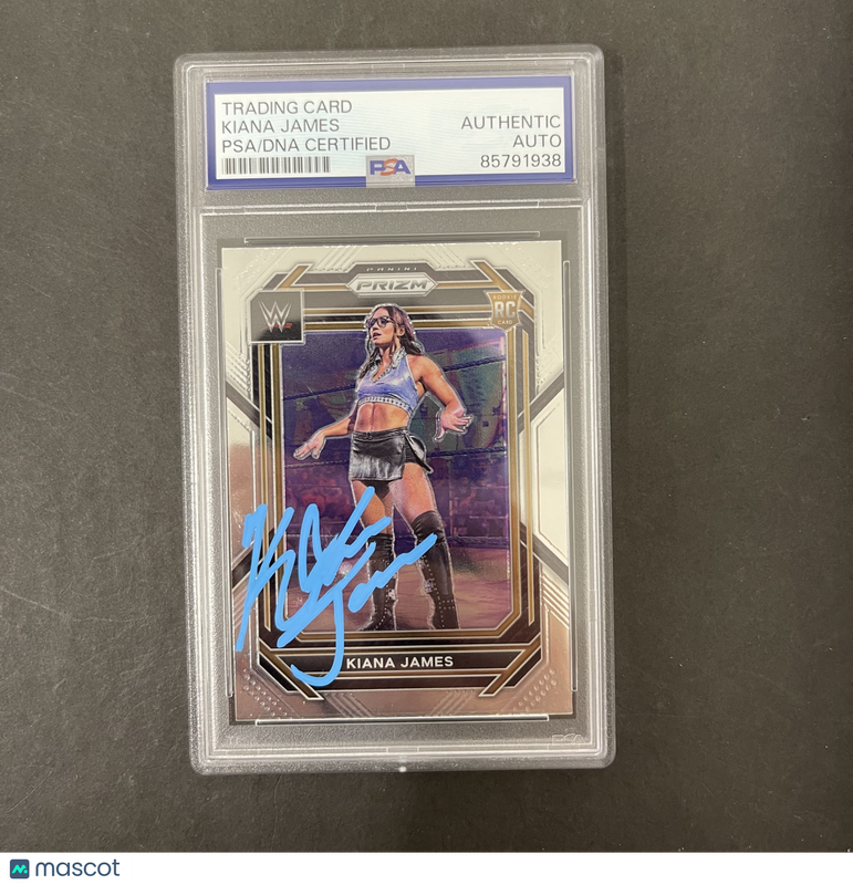 Kiana James 2023 Panini Prizm WWE#138 Signed Card PSA Autographed
