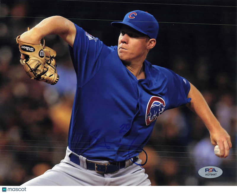 Rob Zastryzny Chicago Cubs Signed 8x10 Photo PSA