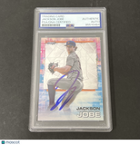 2022 Topps #44 Jackson Jobe Bowman Best Pink and Blue Refractor signed card PSA