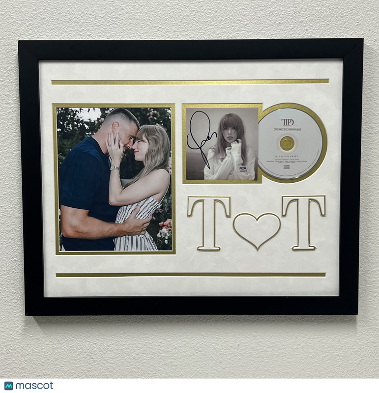 Taylor Swift Signed CD Cover Custom Framed PSA Tortured Poets Department TTPD