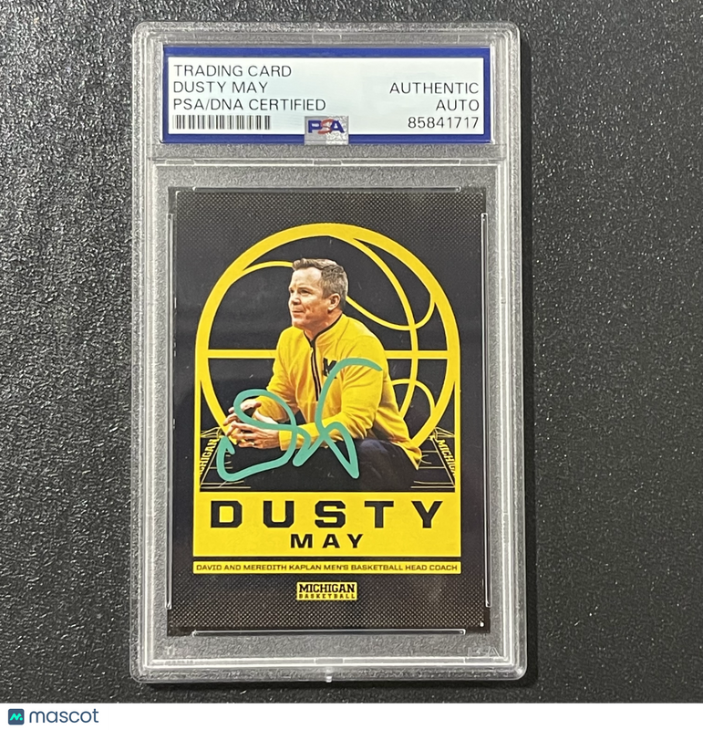 2025 Valiant Management Dusty May Signed Card Auto PSA Slabbed Wolverines