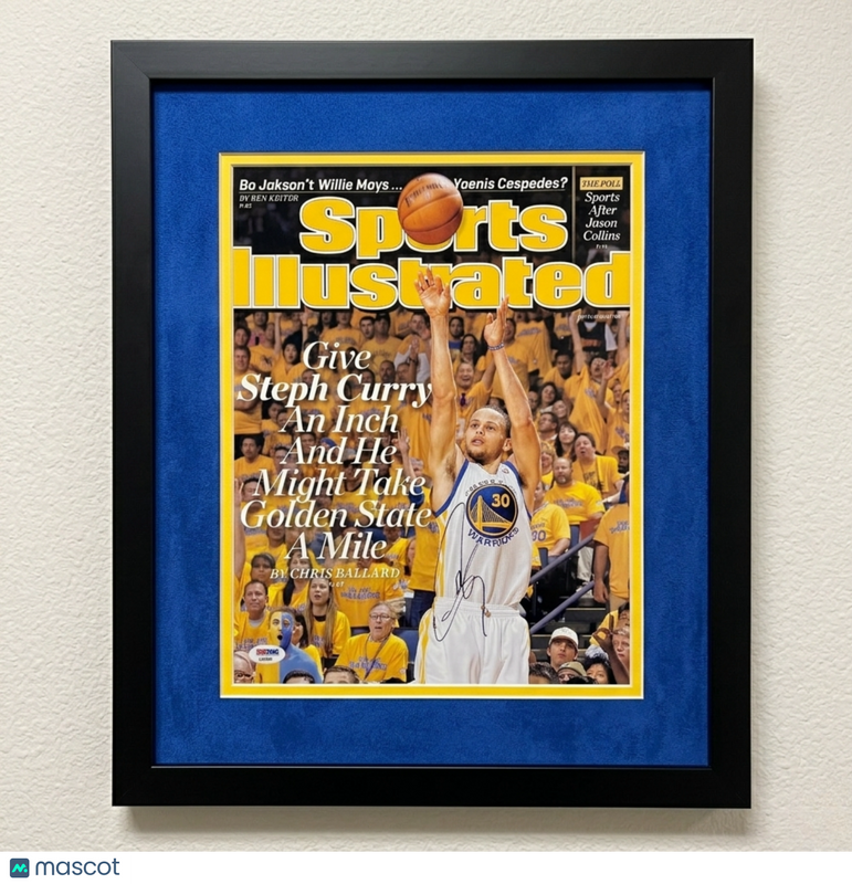 Stephen Curry Golden State Warriors Signed 11x14 Custom Framed Photo PSA
