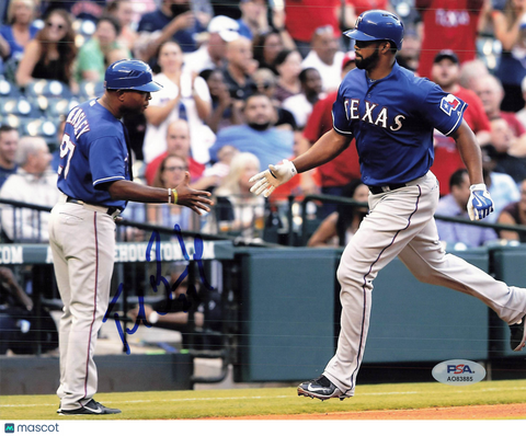 Tony Beasley Texas Rangers Signed 8x10 Photo PSA