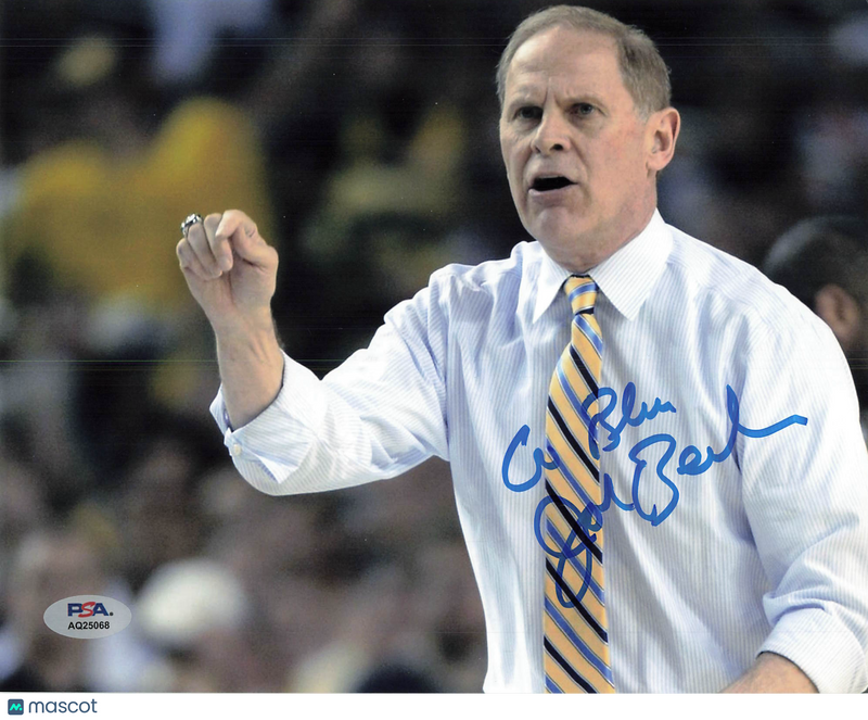 John Beilein Signed Basketball 8x10 Photo PSA Auth