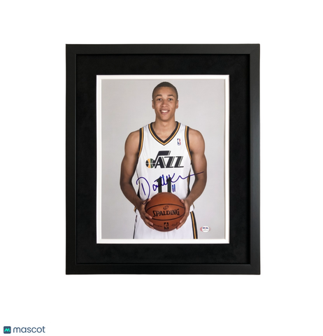 Dante Exum Utah Jazz Signed Basketball 11x14 Custom Framed Photo PSA