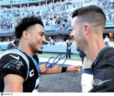 Dave Canales Signed Carolina Panthers Football 8x10 Photo PSA Autographed