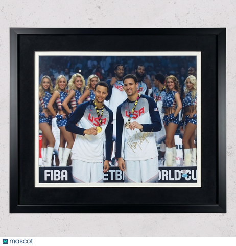 Klay Thompson Team USA Signed Basketball 16x20 Custom Framed Photo PSA