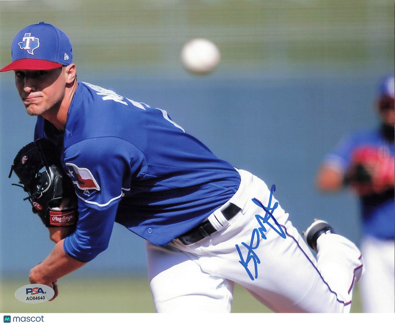 Brett Martin Texas Rangers Signed 8x10 Photo PSA