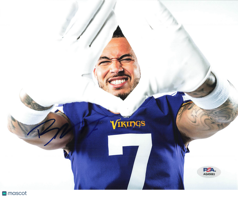 Byron Murphy Signed Minnesota Vikings Football 8x10 Photo PSA Autographed