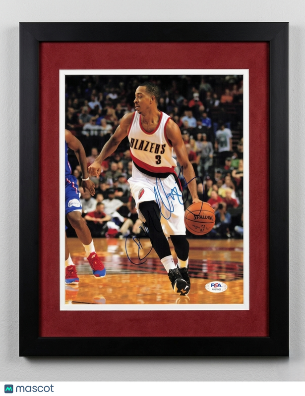 CJ McCollum Portland Trail Blazers Signed 11x14 Custom Framed Photo PSA