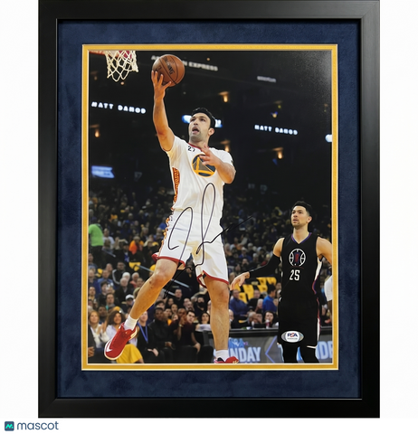 Zaza Pachulia Golden State Warriors Signed 11x14 Custom Framed Photo PSA