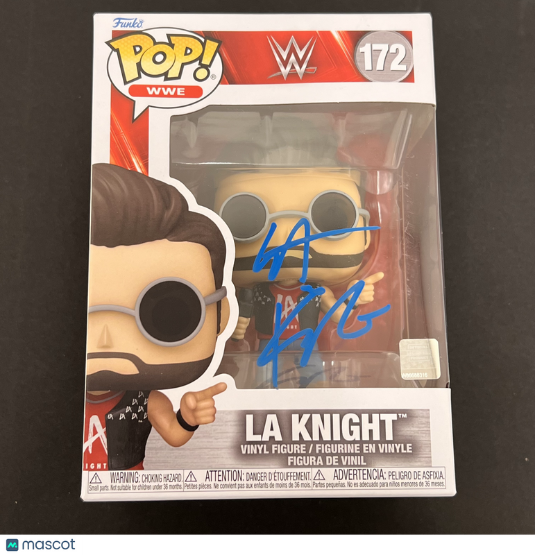LA Knight Signed Funko Pop #172 JSA WWE