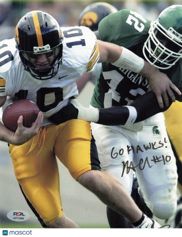 Nate Chandler Signed Iowa Hawkeyes Football 8x10 Photo PSA Autographed