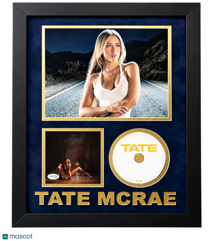 Tate McRae Signed Think Later Framed CD Album JSA Autographed 16x20