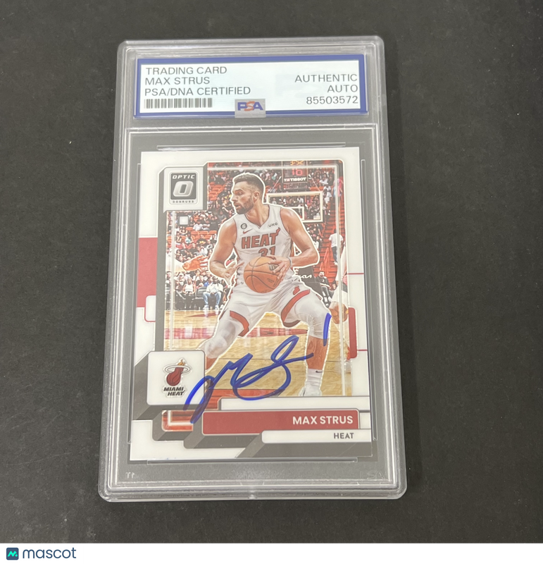 2022-23 Panini Donruss Optic #168 Max Strus signed card PSA Miami Heat