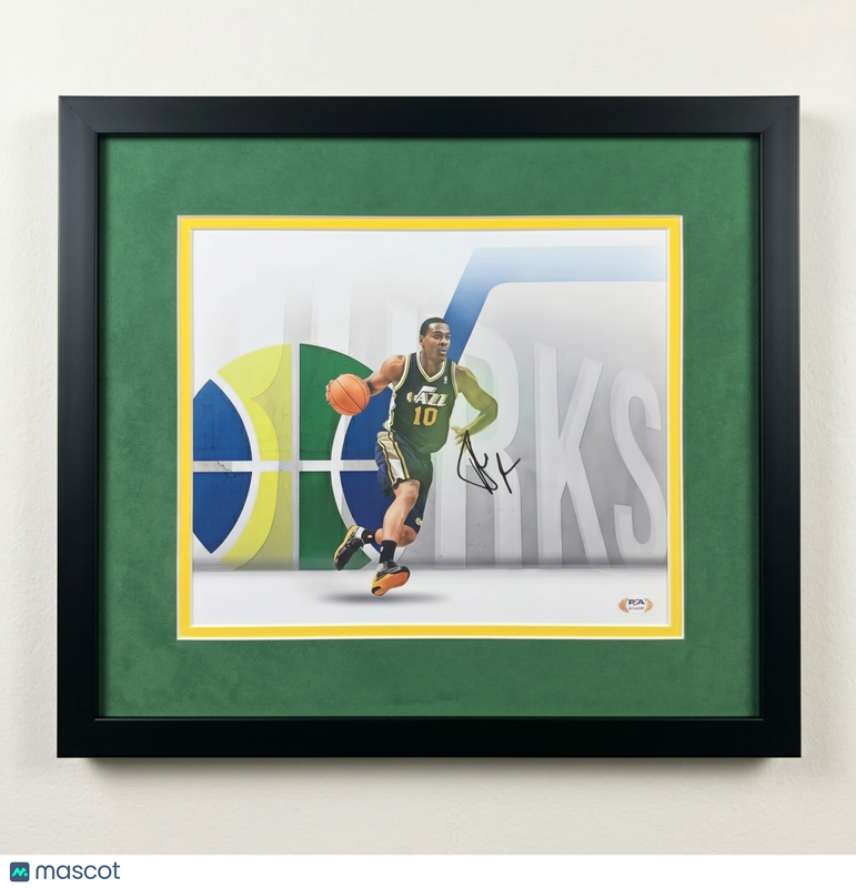 Alec Burks Utah Jazz Signed Basketball 11x14 Custom Framed Photo PSA