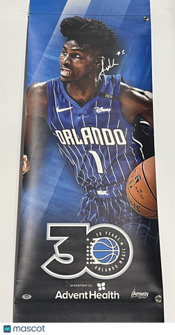 Jonathan Isaac Signed 30 Years Orlando Magic Basketball 16x45 Canvas PSA Auto