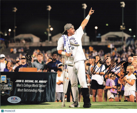Alex Milazzo LSU Tigers Signed 8x10 Photo PSA