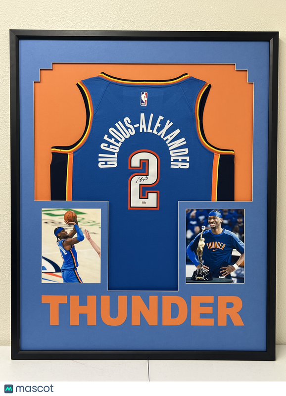 Shai Gilgeous-Alexander Signed Jersey Framed PSA Thunder Autographed