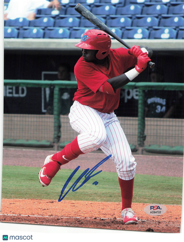 Cornelius Randolph Clearwater Threshers Signed 8x10 Photo PSA