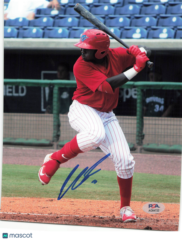 Cornelius Randolph Clearwater Threshers Signed 8x10 Photo PSA