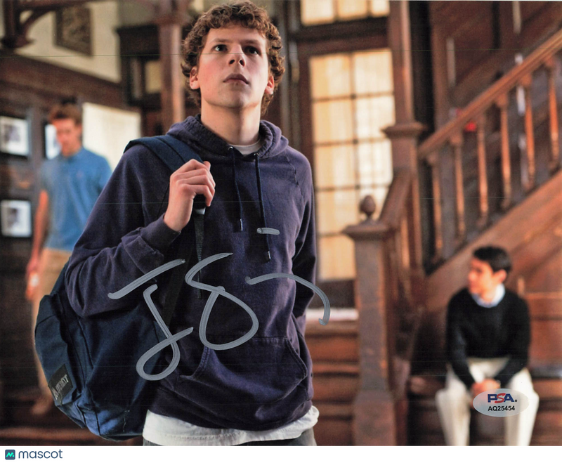 Jesse Eisenberg Signed 8x10 Photo PSA Autographed