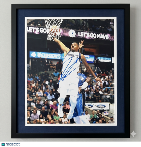 Dennis Smith Jr. Dallas Mavericks Signed 11x14 Custom Framed Photo PSA
