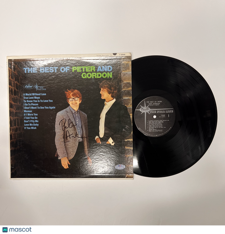 Peter Asher Signed The Best of Peter and Gordon Vinyl PSA Album Auth