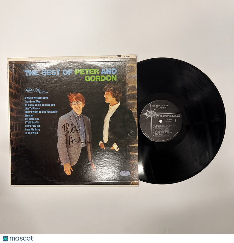 Peter Asher Signed The Best of Peter and Gordon Vinyl PSA Album Auth