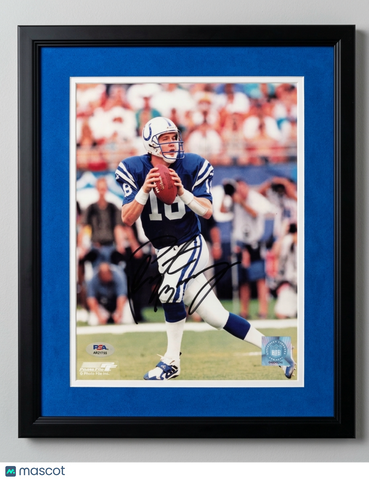 Peyton Manning Signed Indianapolis Colts 8x10 Photo Framed PSA Autographed