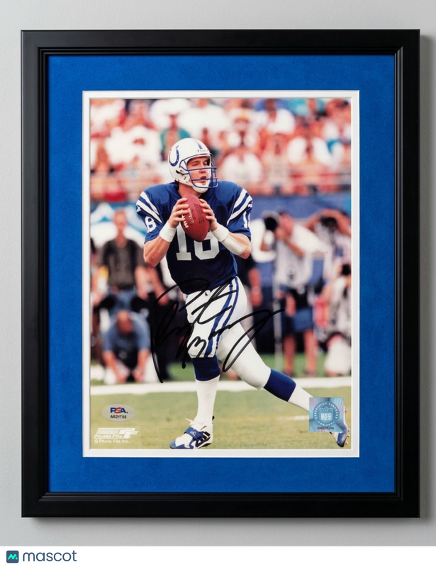 Peyton Manning Signed Indianapolis Colts Photo Framed PSA Autographed 11x14