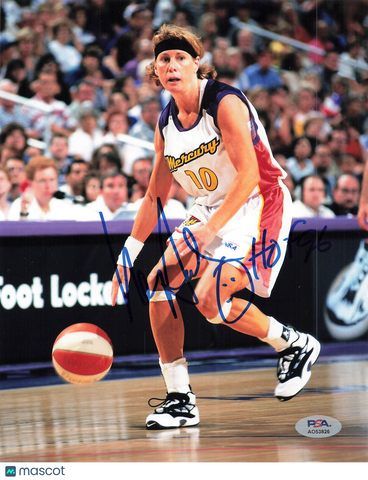 Nancy Lieberman-Cline Phoenix Mercury Signed Basketball 8x10 Photo PSA