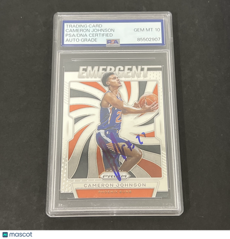 2019-20 Panini Prizm #13 Cameron Johnson Emergent signed card PSA Auto 10