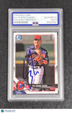 2017 Topps Bowman #BCP128 Yu-Cheng ChangSigned Card Auto PSA Slabbed Indians